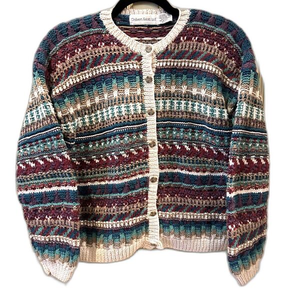 Robert Scott Ltd. Vintage Knit Cardigan Sweater - Size Small - Picture 1 of 3
